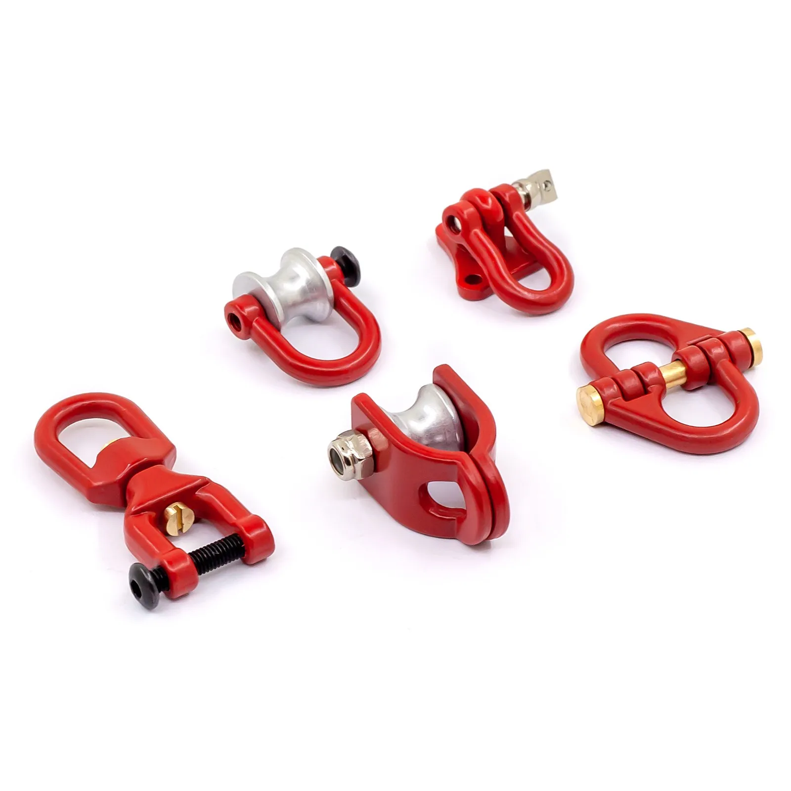 Metal Trailer Towing Buckle Tow Shackle Hook Decorations for 1/10 RC Rock Crawler Car Axial SCX10 Traxxas TRX4 D90 YIKONG D110