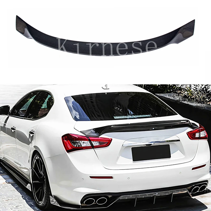 

Carbon Fiber for Ghibli Spoiler Rear Roof Wing Car Tuning Racing Bootlid Fit For Maserati for Ghibli 3.0T S Q4 2014 -2016