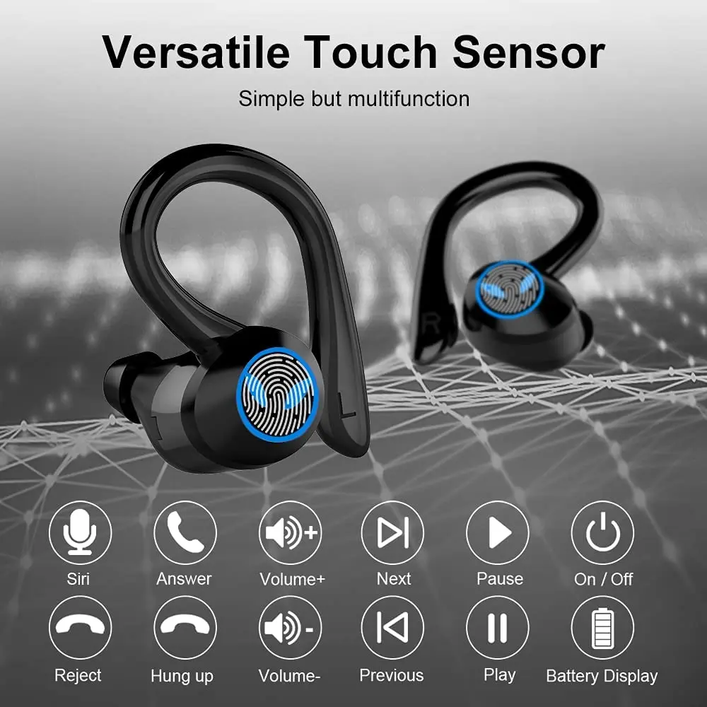 TWS Wireless Earphones Bluetooth-compatible 5.4 Headphones IPX7 Waterproof Earbuds LED Display HD Stereo Mic for Xiaomi iPhone