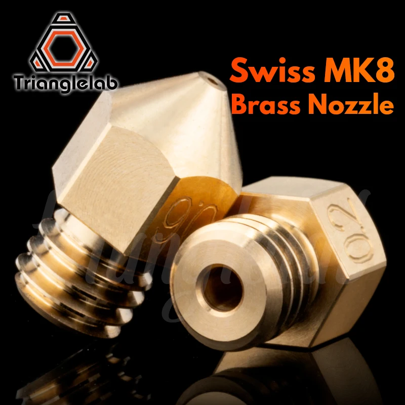 trianglelab Swiss MK8 Brass Nozzle m6 Thread 1.75MM Filament for 3D printers hotend J-head cr10 heat block ender3 hotend