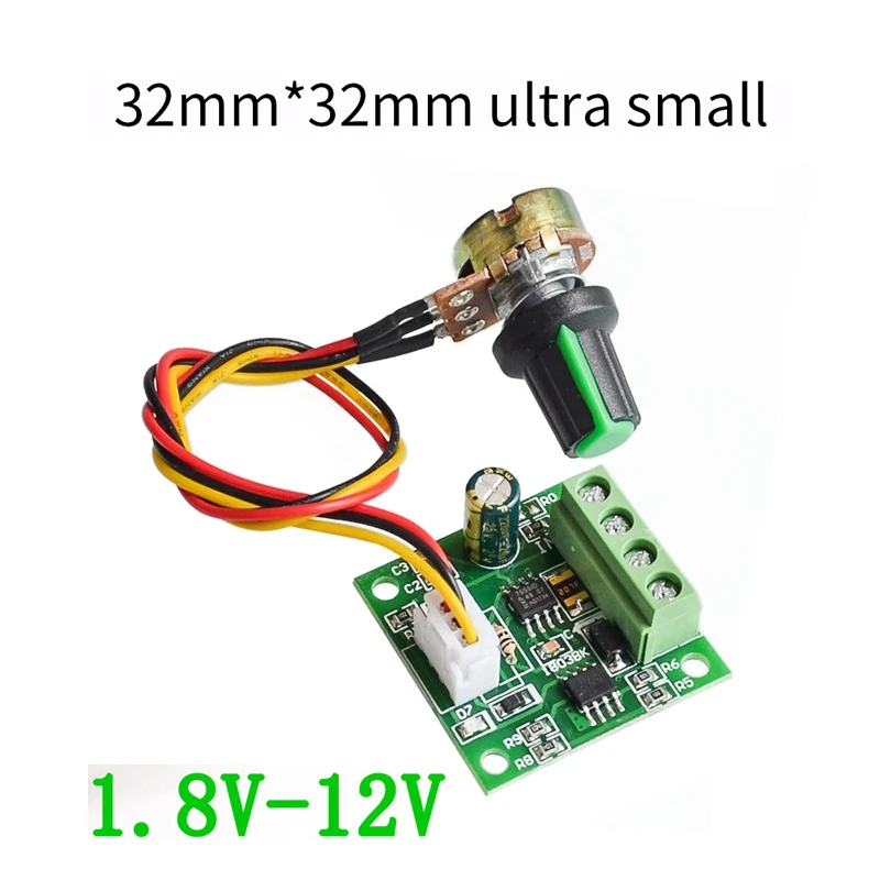 1803BW PWM DC motor governor board 1.8V 3V 5V 6V 12V 2A speed control module