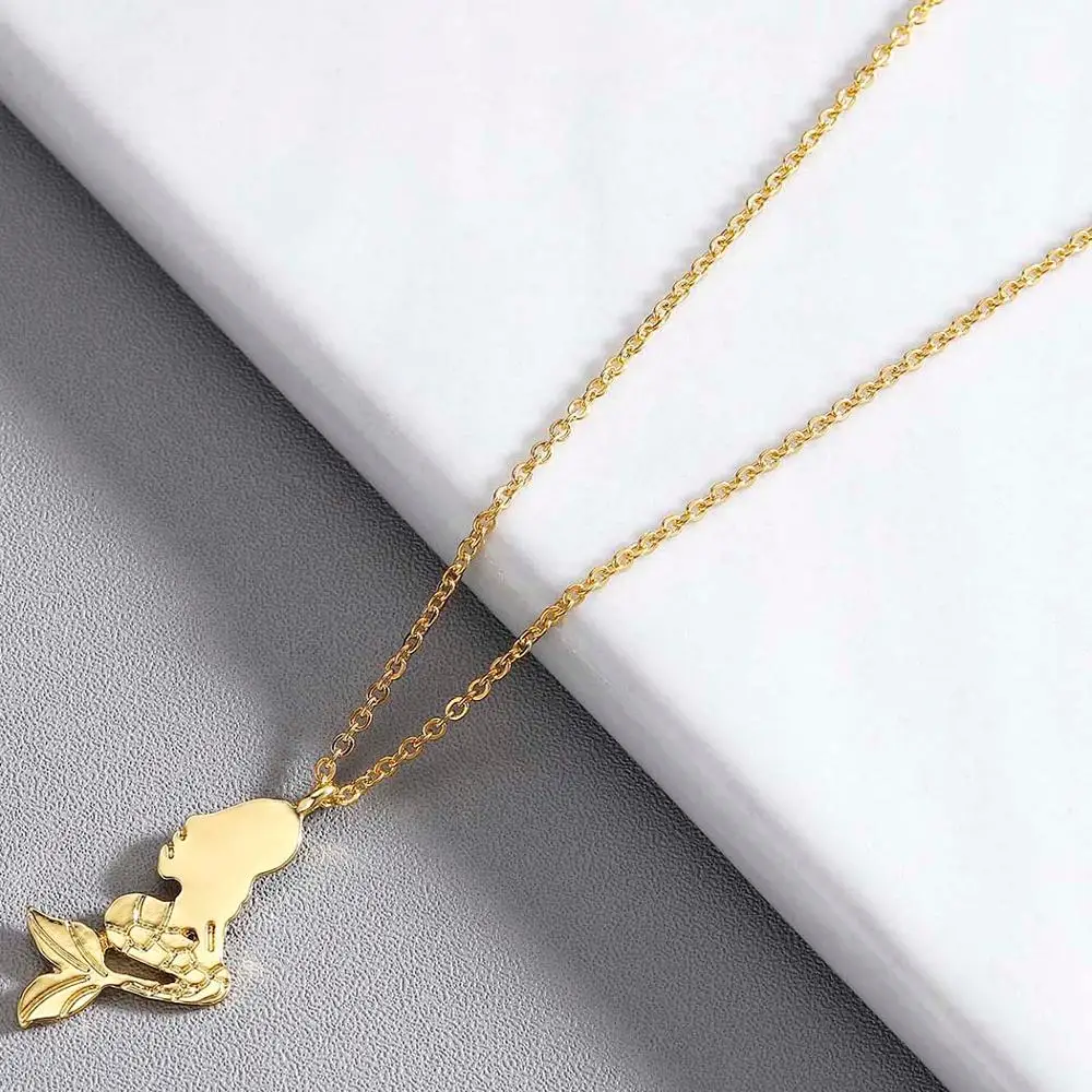 CHENGXUN 2020 Beautiful Mermaid Necklace Elegant Charm Necklace Choker for Women Girls Wedding Bridesmaid Jewelry Holiday