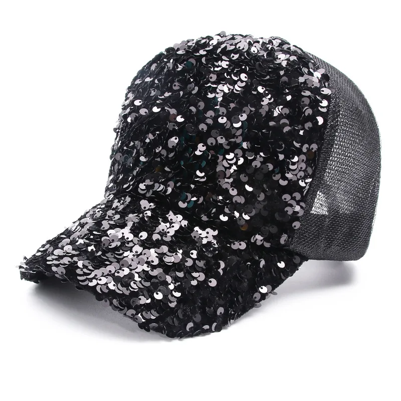 New Shiny sequined Unisex Cotton Dad hat Baseball Caps Custom Graffiti Snapback Fashion Sports Hats For Men Women hip hop Cap