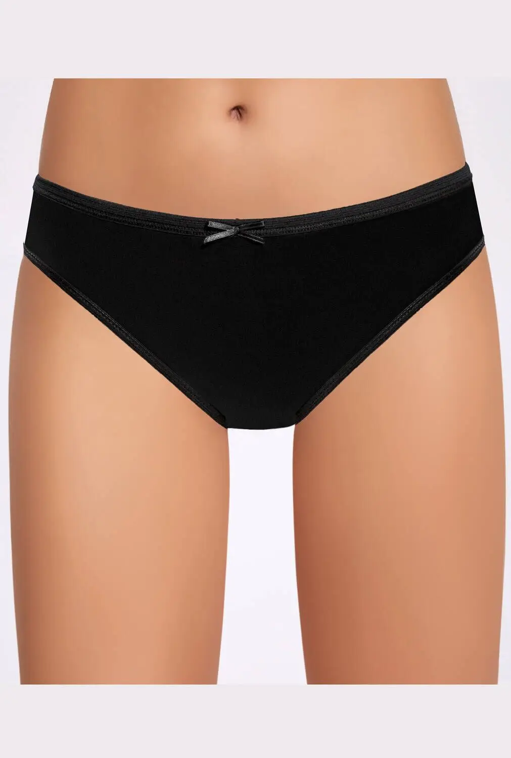 İlke Bow Black Women Bikini Panties 10 Pcs