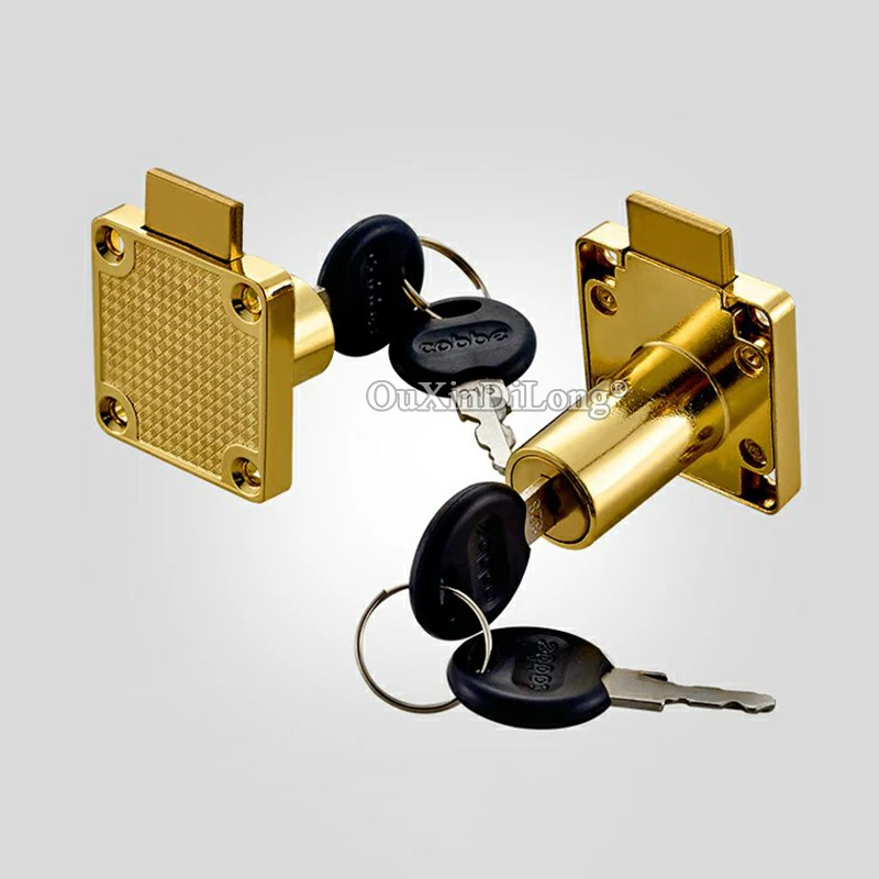 Brand New 10PCS Zinc Alloy Drawer Cabinet Locks Furniture Desk Cabinet Locker Locks Gold/Chrome/Black
