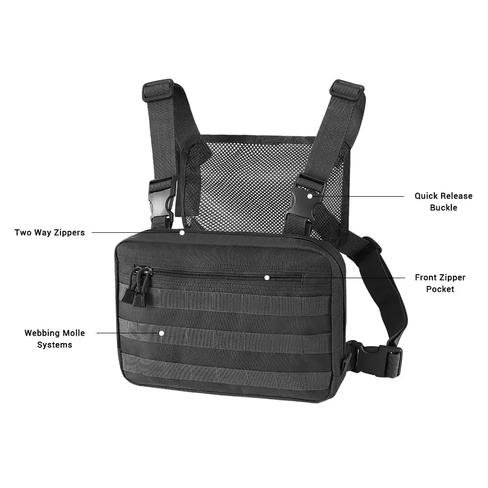 Mochila Pecho Táctica Modular Alta Resistencia – Militar - imagen 3