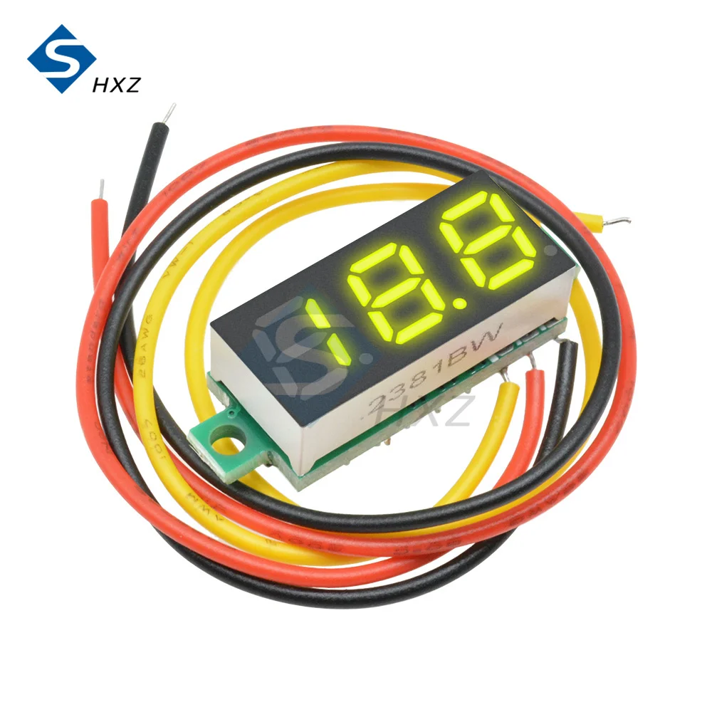 Mini 0.28 Inch 3 Wire LED Digital Voltmeter DC 0-100V Voltage Meter For Auto Car Mobile Power Voltage Tester Detector