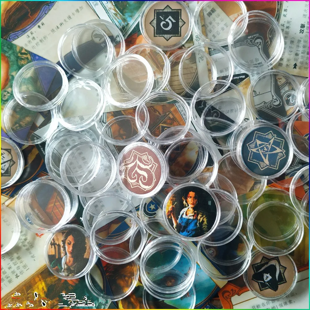 100 Pieces 14 Sizes 19 20 22 25 27 30 40mm Clear Plastic Protector Capsules Containers Case For Token Coin Holder Boxes