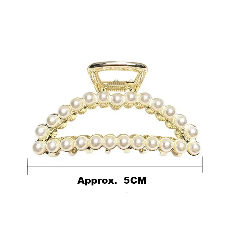 Pearl Rhinestone Grab Clip Elegant Clip Hair Clip Hairpin Diamond Hairpin Hairpin Women Barrette Hair Claw