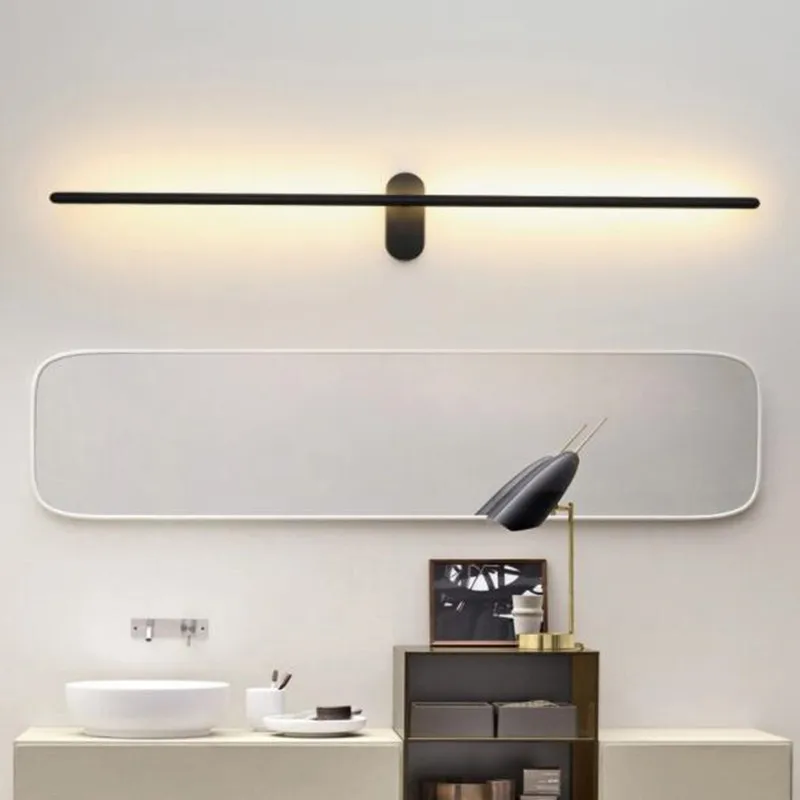 Imagem -05 - Moderno Braço Longo Lâmpada de Parede para o Quarto Sala Estar Nordic Rotatable Decoração da Parede Luz Luminária Banheiro Led Lâmpada de Parede