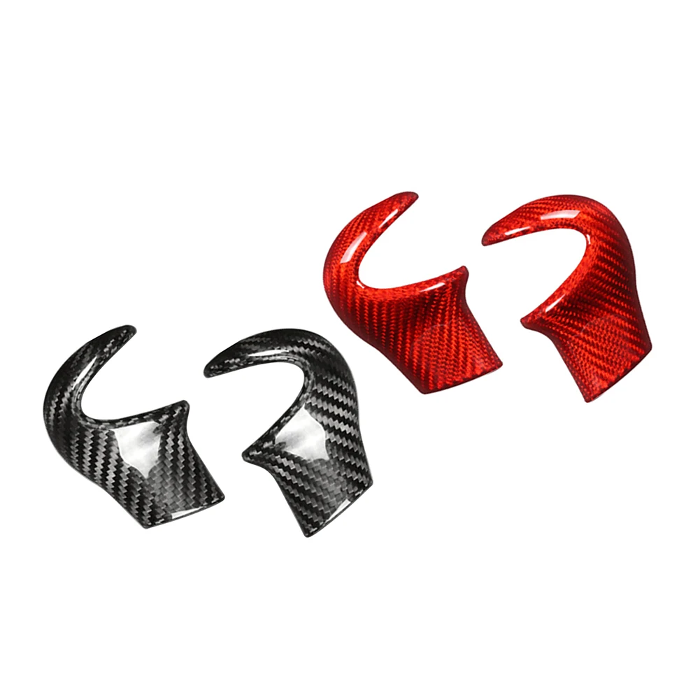 Carbon Fiber Gear Shift Knob Cover Trim For Mini Cooper R55 R56 R57 R58 R59 R60 Car Decorative Sticker Black/Red