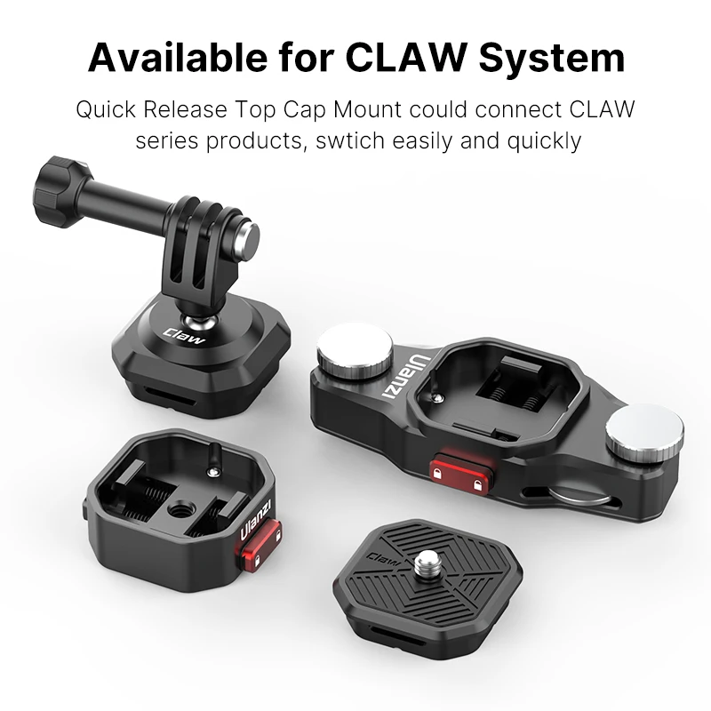 Ulanzi U-100 Claw PD Quick Release Panoramic Ballhead 1/4\'\' Base Mount Plate and Cold Shoe Ballhead 2 in 1 Design For DSLR