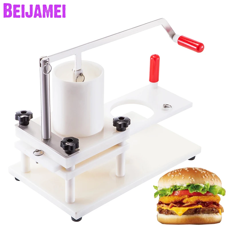 BEIJAMEI Easy Operated Manual Burger Forming Machine Hamburger Patty Maker Burger Press Tool Meat Pie Making Machines