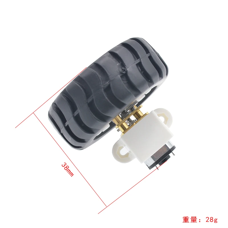 N20 gear motor Motor + coupling supporting tire + bracket + screw robot wheel set DC3V 6V 12V 15-1000RPM forward and reverse