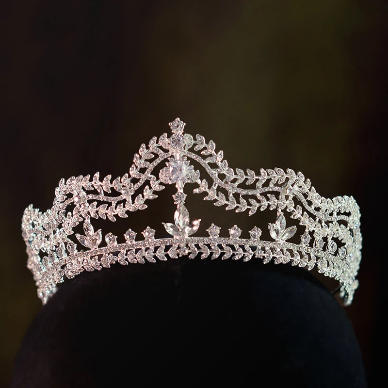 Himstory-tiara nupcial de cristal con diamantes de imitación, diadema Vintage, accesorios para el cabello de boda, diadema para desfile, accesorios para el cabello