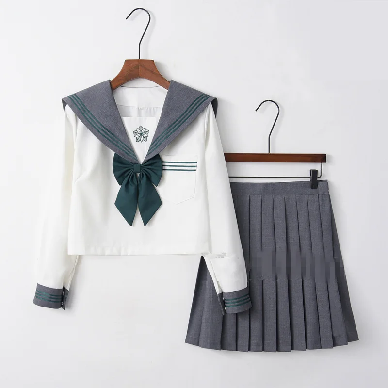 New style long/short sleeve Japanese and Korean JK uniform skirt basic sailor suit student uniform college style suit middle sui