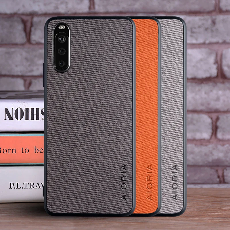 Case for Sony Xperia 10 iii coque Luxury textile Leather skin soft TPU hard phone cover for sony xperia 10 iii case funda capa