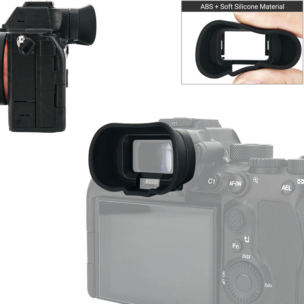 Kamera Sucher Erweitert Augenmuschel Okular für Sony A7M4 A7IV a7 IV a1 a7SIII a7S3 a7SM3 Eyeshade Protector Ersetzt FDA-EP19