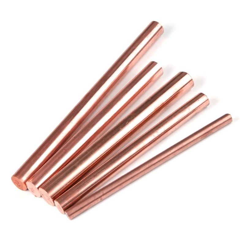 15มิลลิเมตรถึง50มิลลิเมตรแกนทองแดง T2ทองแดงบริสุทธิ์ C oppers สีแดงแข็งรอบคันไม้ชุบโซลูชั่นโลหะอิเล็กโทรดแม่พิมพ์