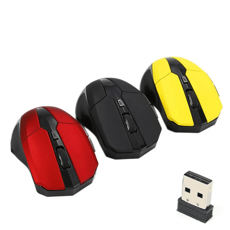 2.4G USB Red Optical Wireless Mouse 3 Buttons for Computer Laptop Gaming Mice Ergonomically-designed Wireless Mouse