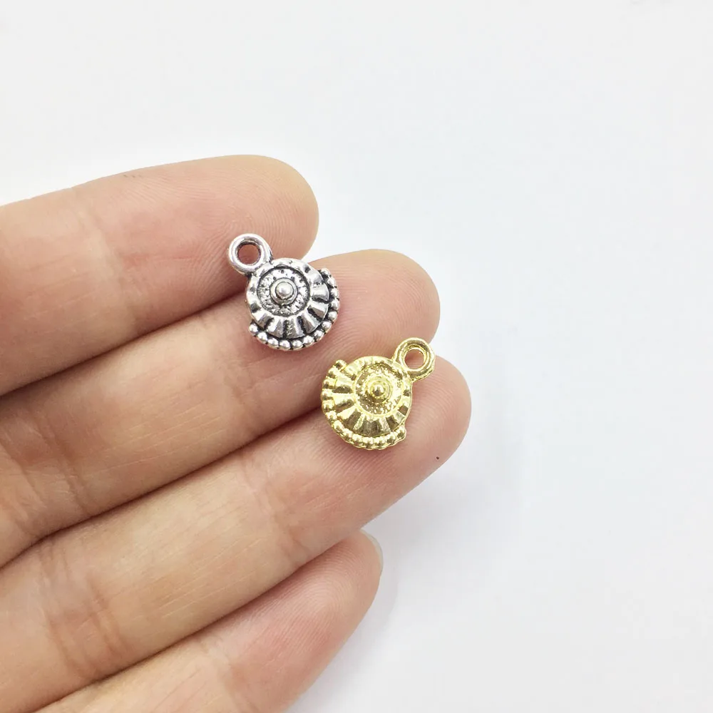Eruifa 20pcs 10mm  Mini Drop Zinc Alloy Charms Pendant Jewelry DIY Necklace Bracelet Earrings 2 Colors