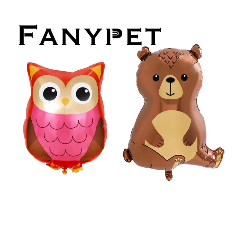 10pcs Cartoon Bear Owl Foil Balloons Jungle Forest Animals Helium Ballon Kids Toys Baby Shower Wedding Birthday Party Decor