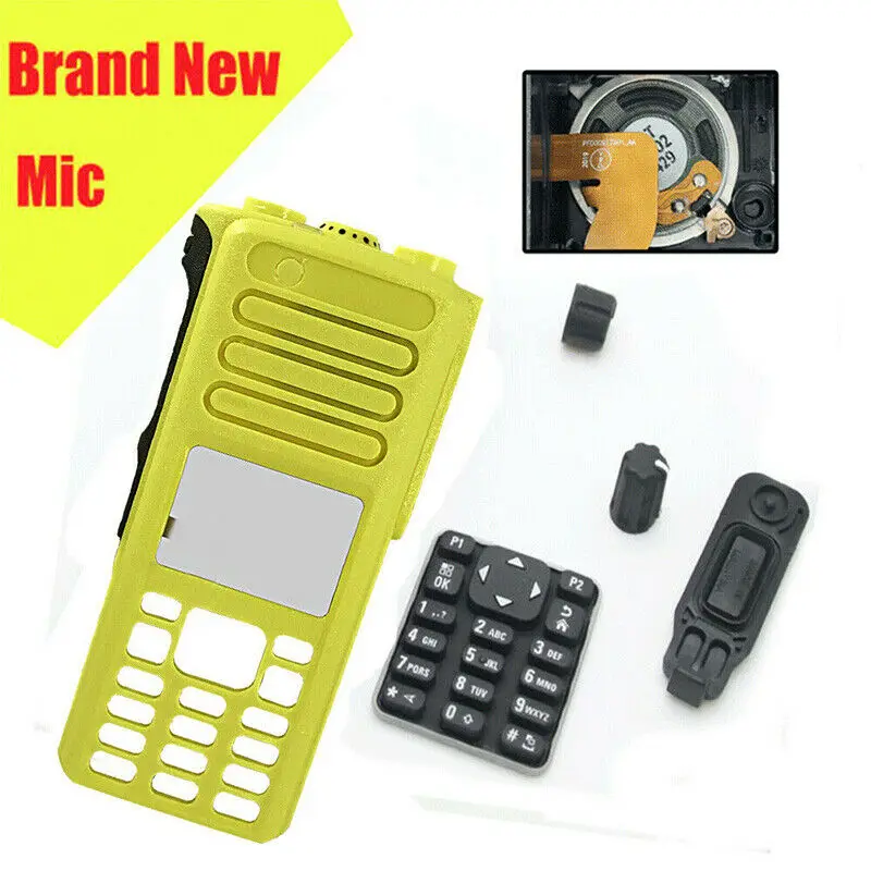 VBLL Walkie-talkies Replacement Repair Kit Case Housing Cover with Speaker for Radio DGP8550E XPR7550E XiR P8668i Yellow