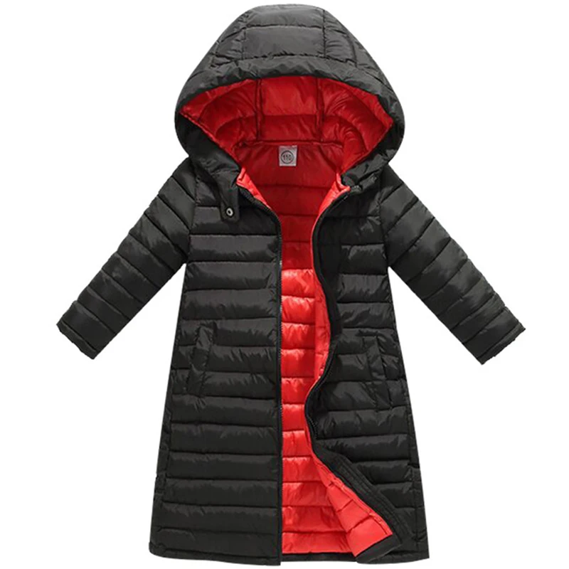 Manteau d\'Hiver en Duvet pour Enfant et Adolescent, Parka Épaisse à Capuche, Rembourrée en Coton, Vestes sulfet Chaudes