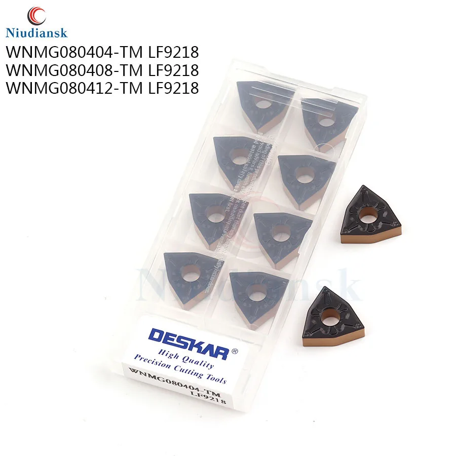 È utilizzato per la lavorazione di parti in acciaio WNMG080404 WNMG080408 WNMG080412-TM LF9218 100% originale inserti in metallo duro CNC tornio tools10PCS