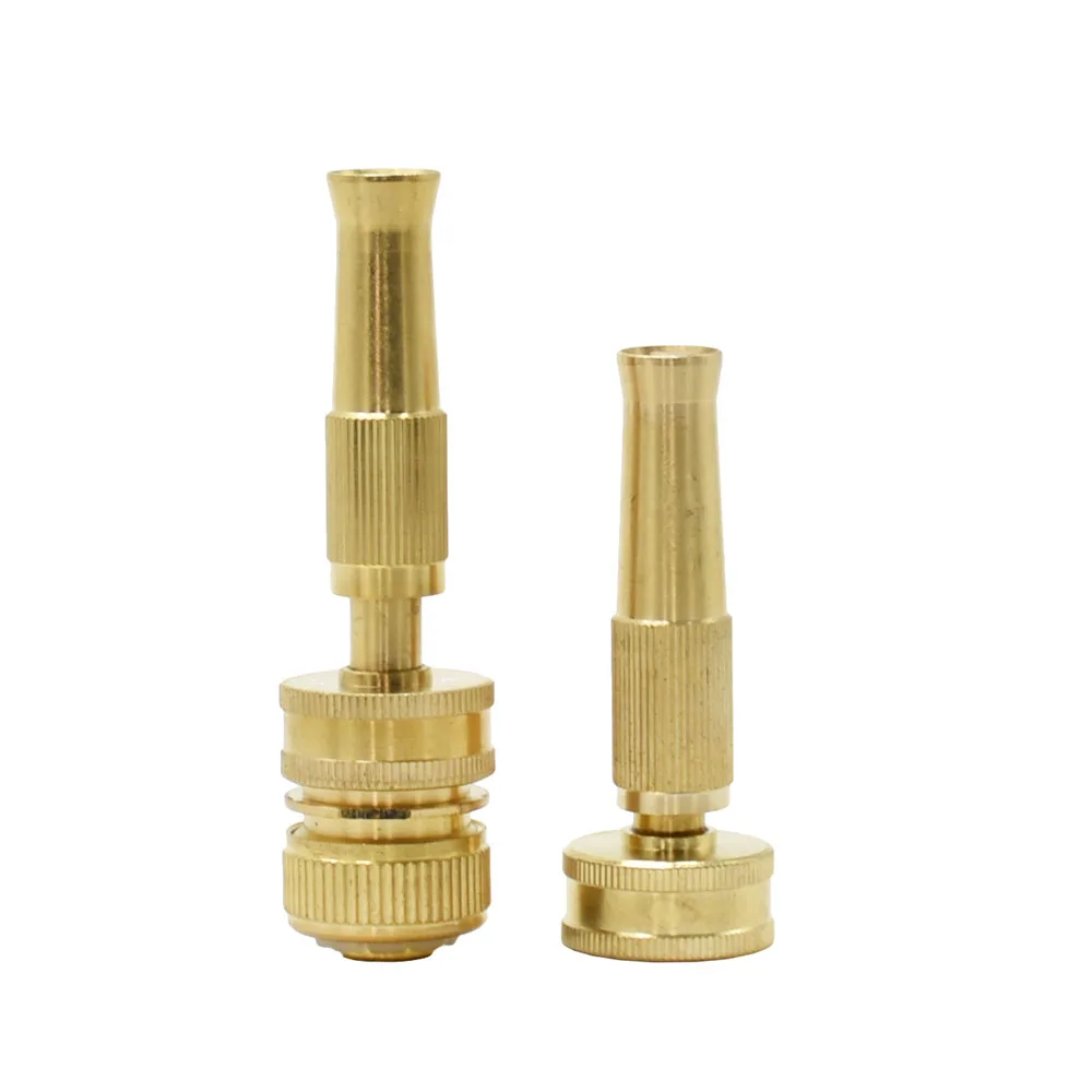 Brass 3/4 inch Female Thread High Pressure Variable Flow Direct Injection Type Water Gun Garden Irrigation Car Washing Nozzle 1P