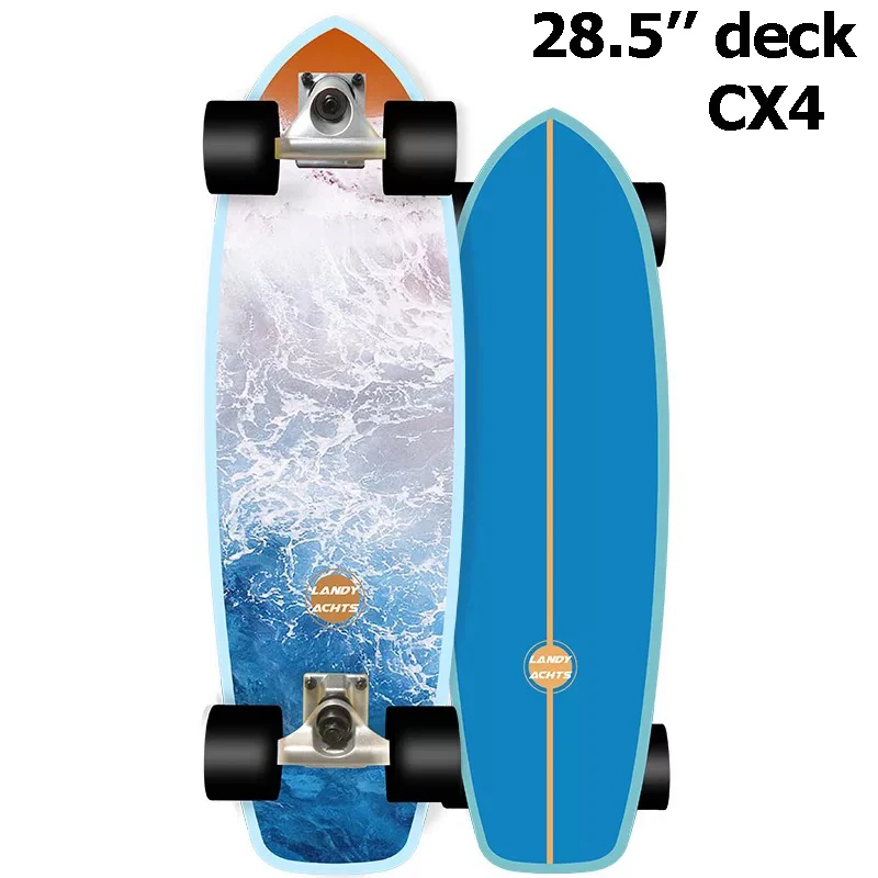 Deep Concave Deck Surfskate Board, Land Carving, Surf Skate Board, Complete Assembled Stunt Board, Longboard, Skateboard