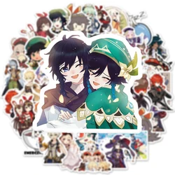 10/30/50PCS Anime Genshin Impact Game Xiao/Klee/Barbara Stickers Cartoon Gifts Toys Laptop Scooter Exquisite Stickers Wholesale