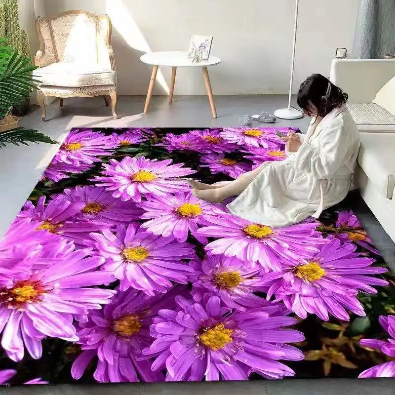 

Rose Flowers 3D Printed Carpets for Living room Bedroom Area Rugs Valentine's Day Hallway Floor Mat Wedding Home Decor Large Rug