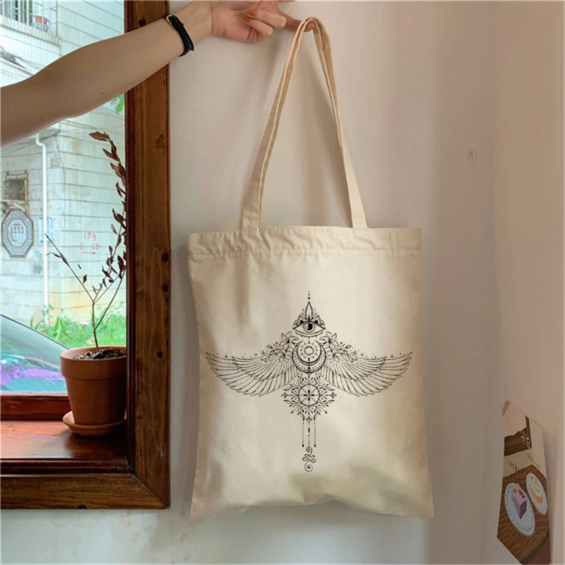 Fashion Art print shopping bag bolso jute bag shopping shopper handbag shopper bag reciclaje shoping bolsas reutilizables grab