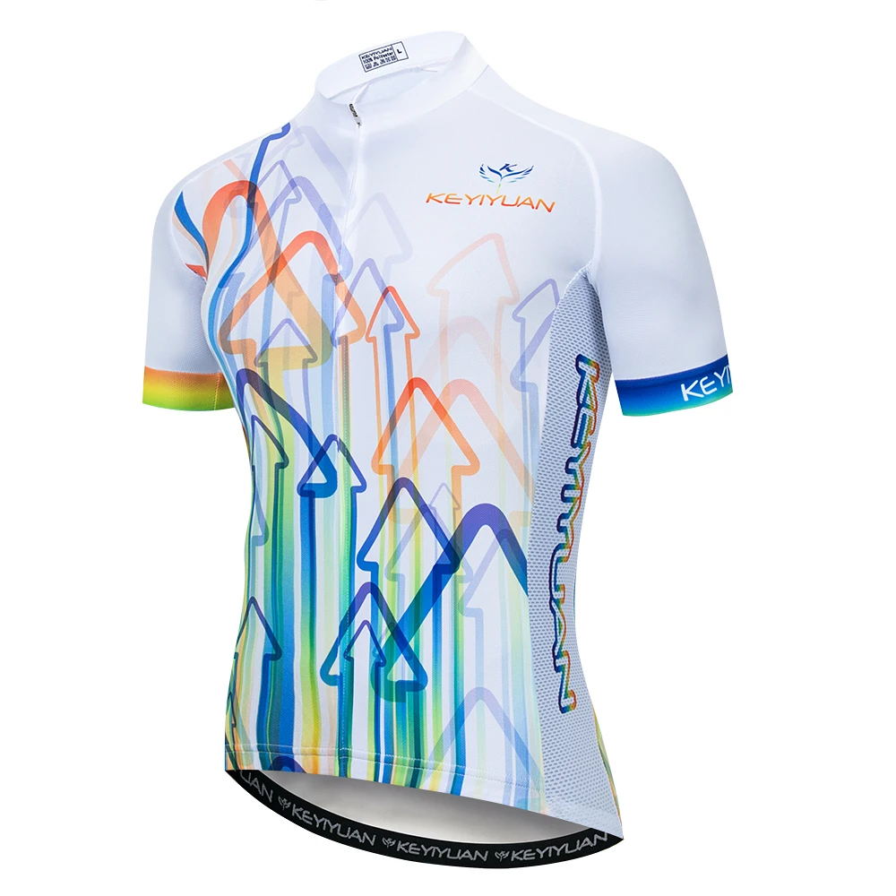 KEYIYUAN Funny Cycling Jersey Man Mountain Bike Clothing Quick Dry Racing MTB Bicycle Clothes Top Blusa Ciclismo Masculina