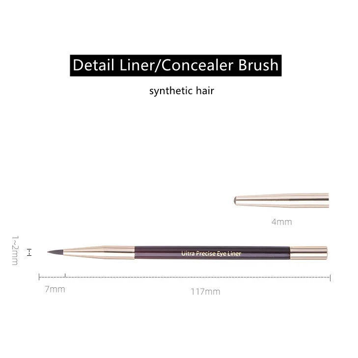 Ultra Fine Eyeliner Makeup Brush Travel Size Limited Red Super-Fine Firm Eye Cosmetic Brush Beauty Tool