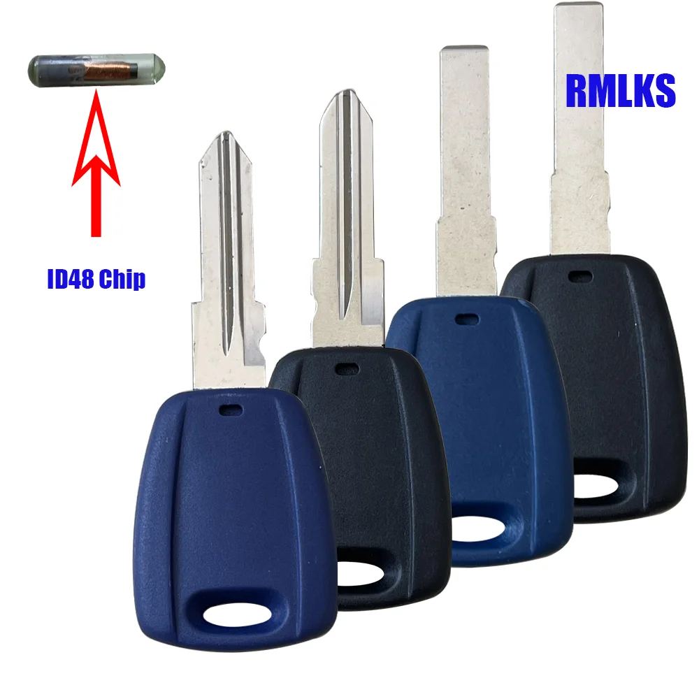 Transponder Key Shell Uncut Blank SIP22 GT15R lama per Fiat Grande Punto Scudo Panda Bravo Doblo Stilo ID48 Chip