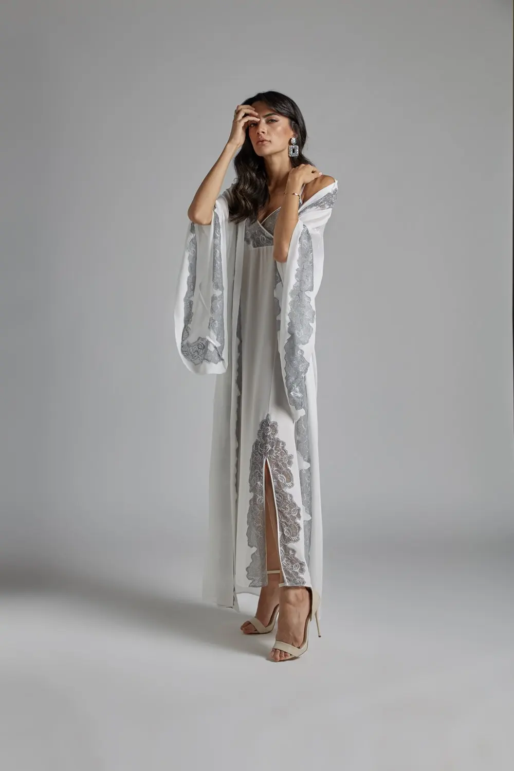 Bridal Fluffy Maternity Robes Custom Made 2 Pieces Suits Women Photo Shoot Beach Birthday Party Bathrobe Sleepwear