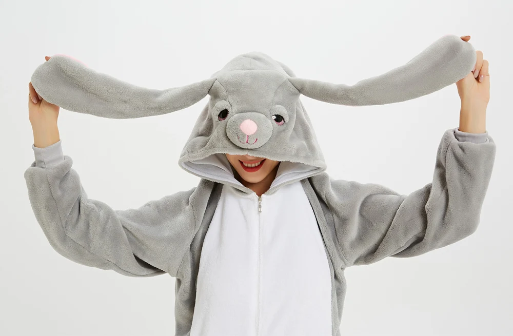 Animal Unicorn MashiMaro Rabbit Costume Adult Girls Boys Kids Onesies flanella Stitch Women Anime tuta tuta intera