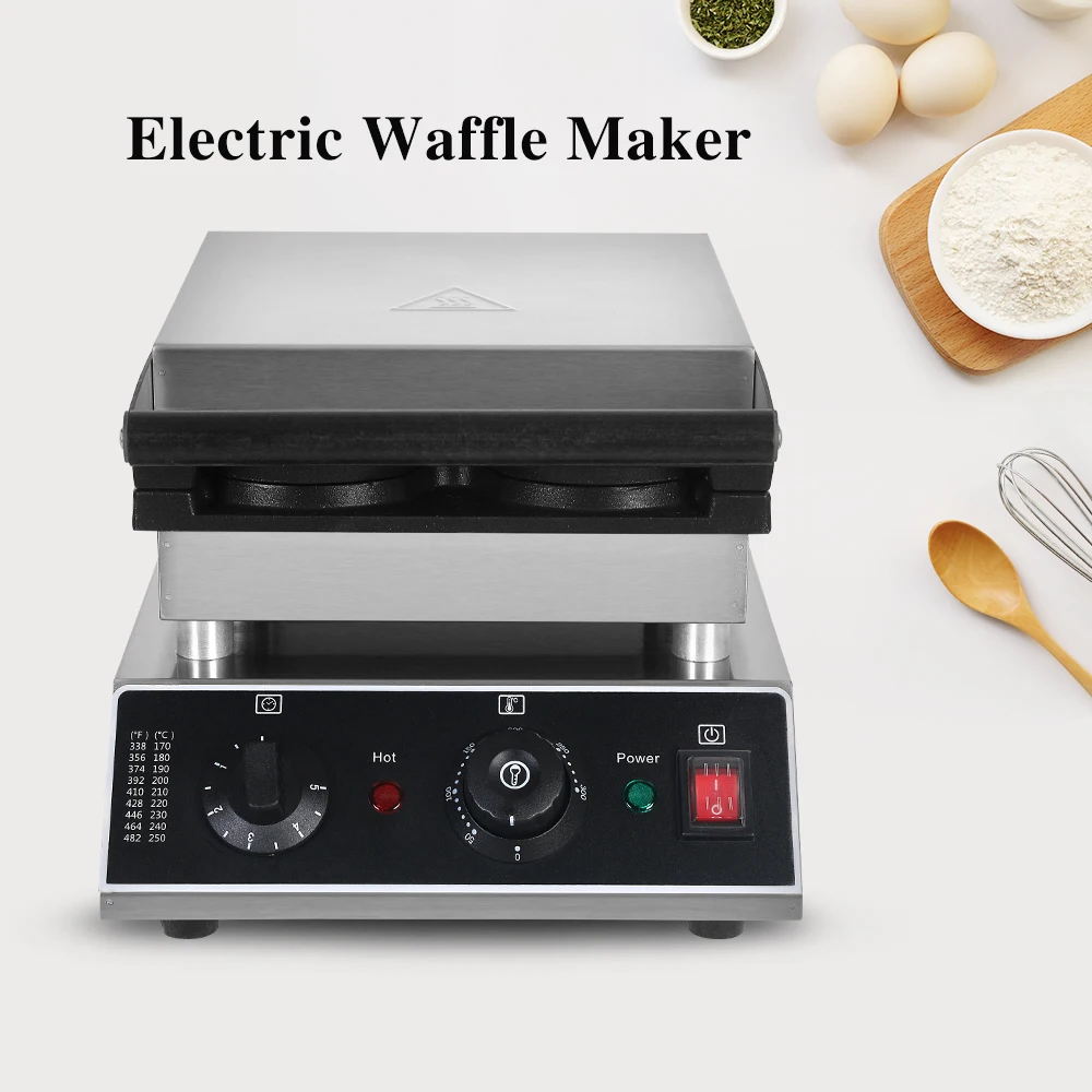 ITOP Waffel Maker 4 Pcs Elektrische Kommerziellen Runde Waffel Maschine Ofen Nicht-stick Oberfläche Waffel Muffin Maschine Waffel Kuchen bäcker