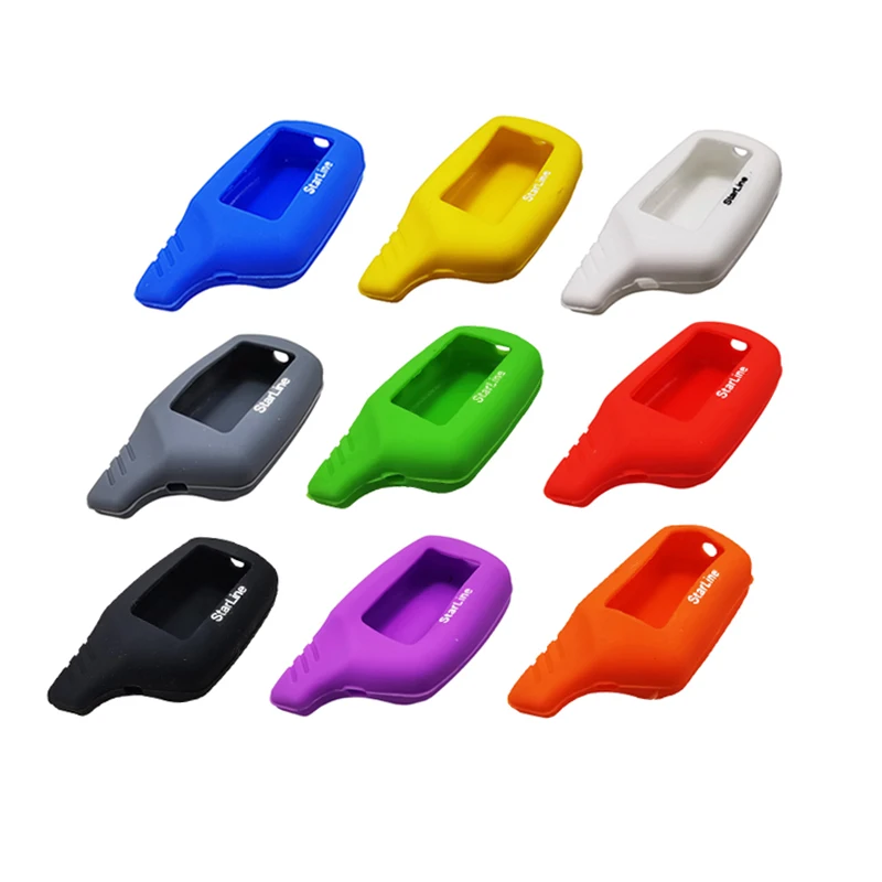 1 Pcs Dandkey Key Cover For B9/B6 LCD Silicone Case For Starline B9/B91/B6/B61/A91/A61/V7 LCD Keychain Car Remote 2 Way Alarm