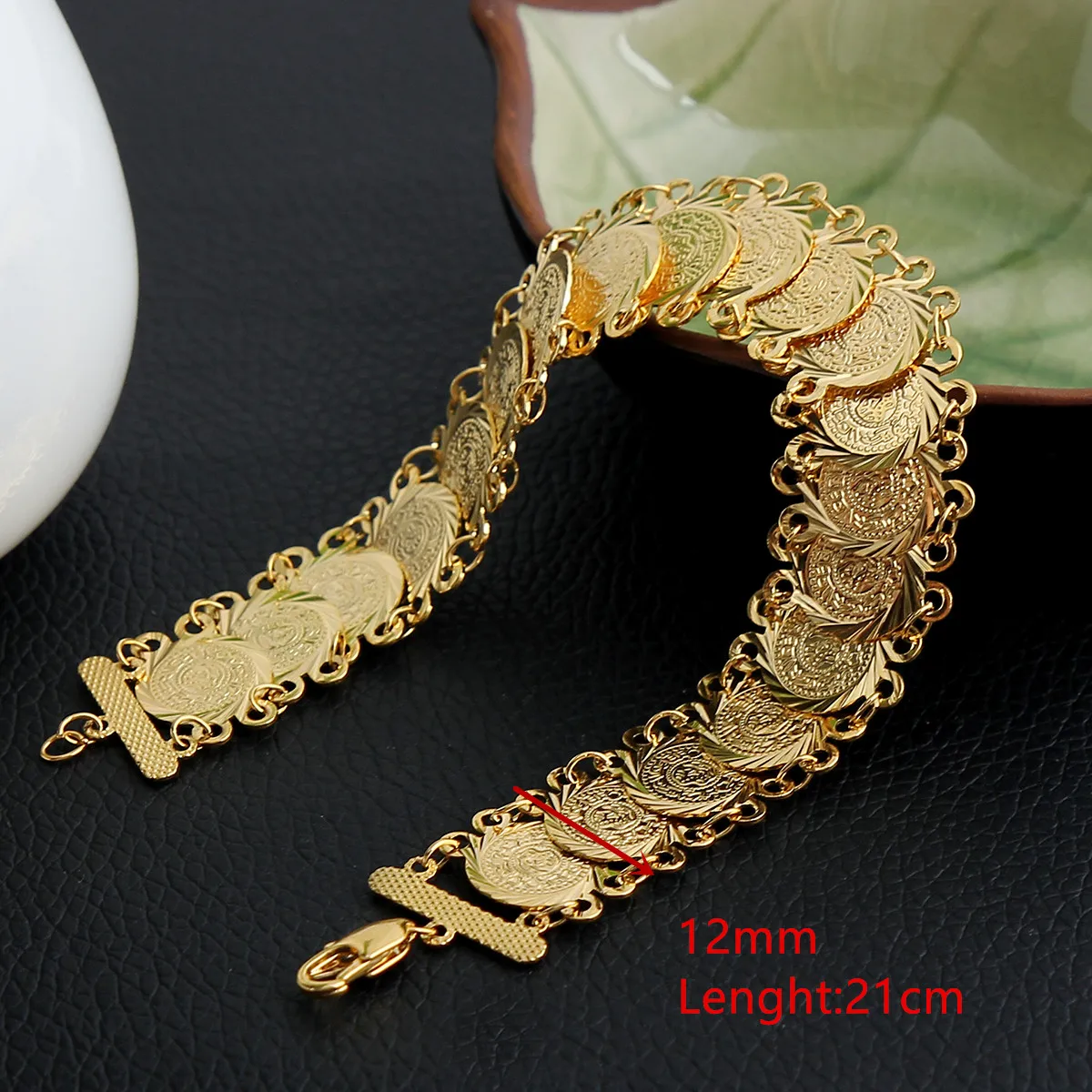 Turkey Coin Bracklet for Women Gold Color Arab Bangle Coins Turks Jewelry Gifts