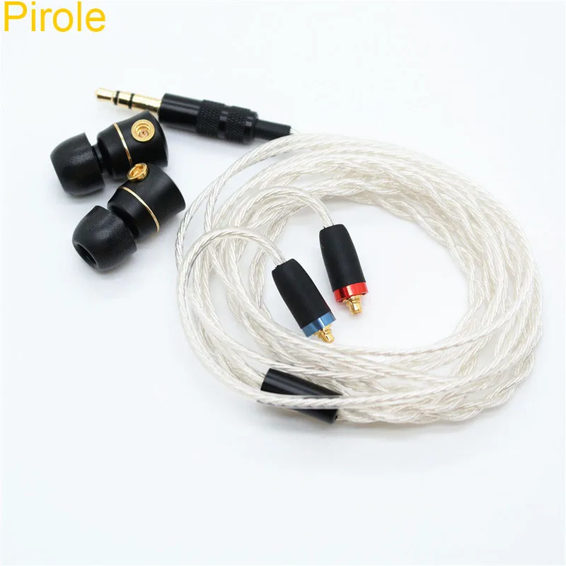 Pirole  8mm Dynamic Driver MMCX Detachable Earphone Earbud With Cable Fit for Shure UE900 SE535 SE215