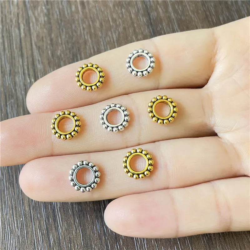 JunKang 9mm Amulet Ring Spacer Jewelry Connectors Making DIY Handmade Bracelet Necklace Accessories Factory Direct Sales