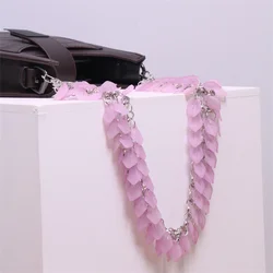 Fashion Design Luxury Leaf Chainmail Handmade Bag Chain Strap