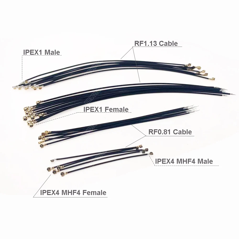 U.fl IPX IPEX1 femelle vers IPEX1 mâle/femelle Jack RF1.13 Pigtail Jumper RF Coaxial WIFI antenne rallonge adaptateur, lot de 5 pièces