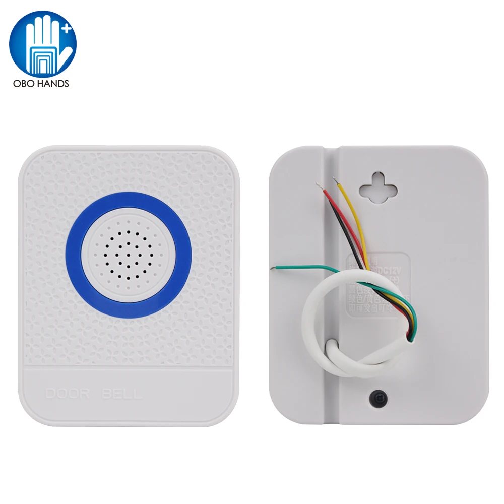 

4 Wires Wired Door Bell White DC12V Doorbell Electronic Ding Dong Ring Ringtone Sound for Home Entry Access Control System