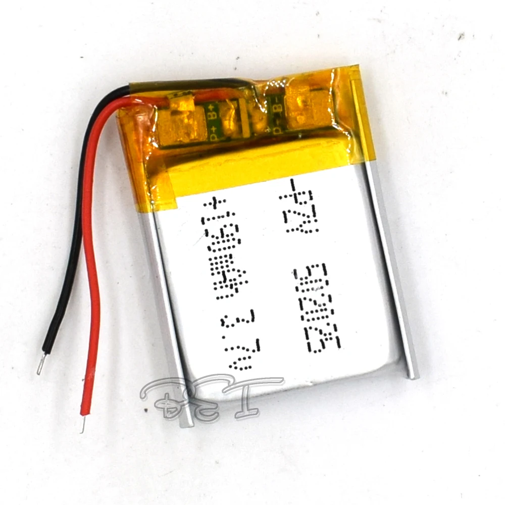 10 unidades 3,7 V 502025   com placa protetora 190mAh bateria de polímero de lítio recarregável para navegação PSP Ebook core Li-ion Cell