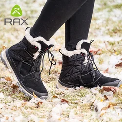 RAX women Hiking Shoes Latest Snow boots Anti-slip sneakers Plush Lining  Mid-high Classic Style Hiking Boots for Professional