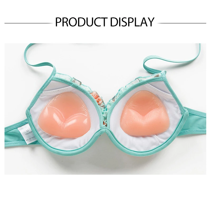 

Women Invisible Inserts Push Up Swimsuit Accessories Insert Breast Bra Triangle Pads Enhancer Breast Pads Silicone Gel Bra